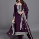 Women Embroidery A-Line Kurta And Pant set with Dupatta