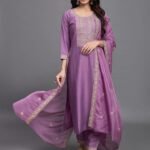 Women Embroidery Straight Kurta And Pant set with Dupatta