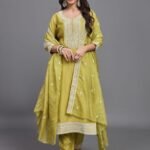 Women Embroidery A-Line Kurta And Pant set with Dupatta