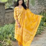 Women Viscose Yellow Straight Kurta And Pant Set With Dupatta