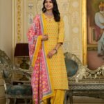 Women Orange Embroidery Viscose Rayon Kurta, Pant And Dupatta Set