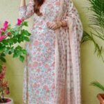 Women Printed Viscose Rayon Kurta, Pant And Dupatta Set