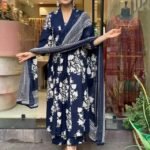 Women Viscose Blue Straight Kurta And Pant Set With Dupatta